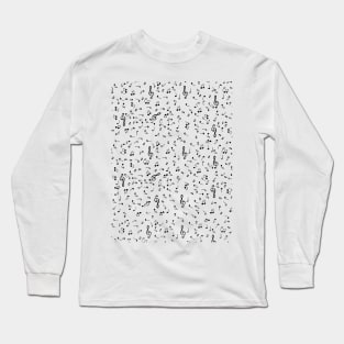 Sheet Music Notes Pattern Long Sleeve T-Shirt